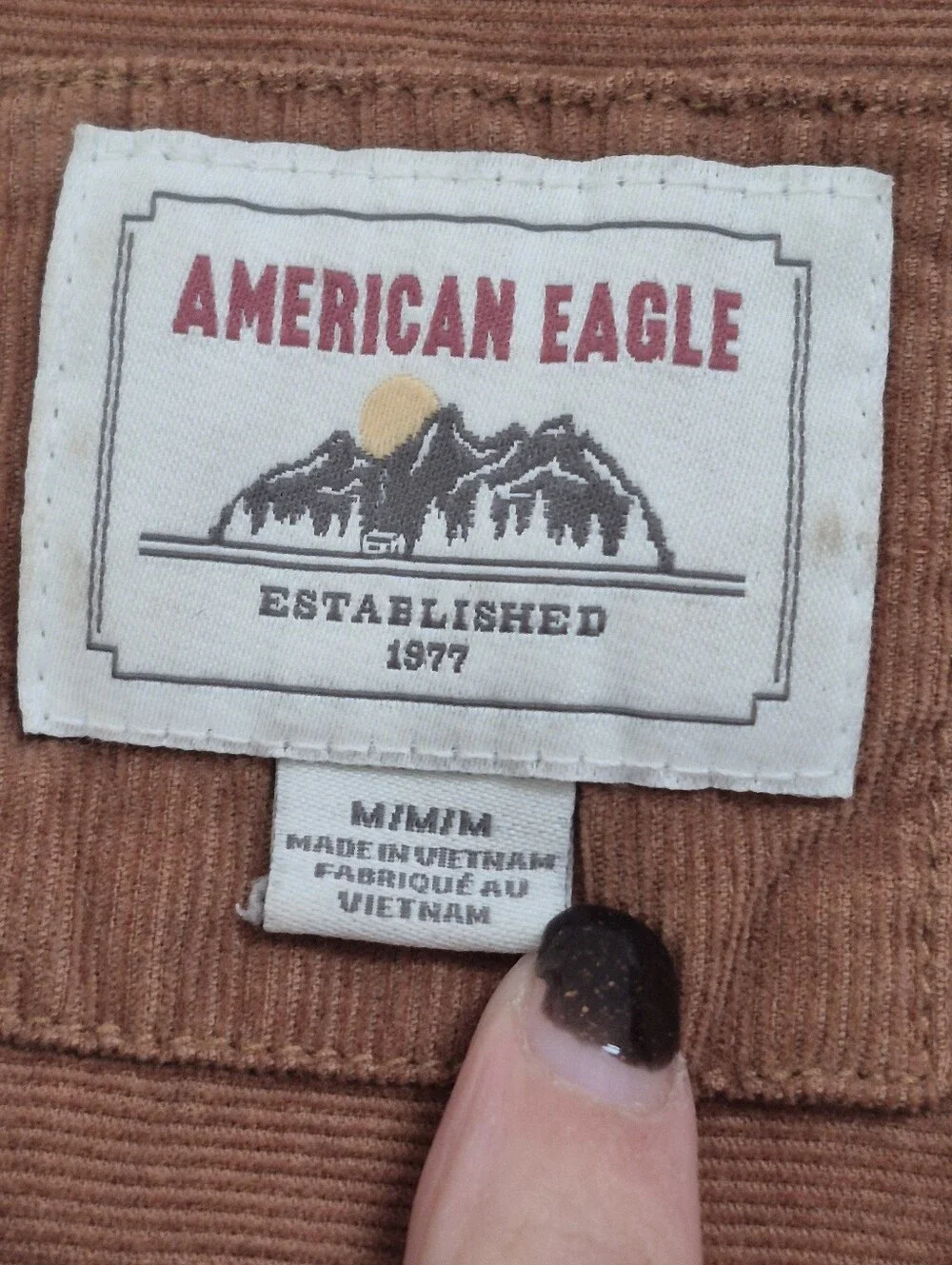 American Eagle Ultra Soft Cozy Flannel Shacket in Rust Brown - Picture 3 of 4